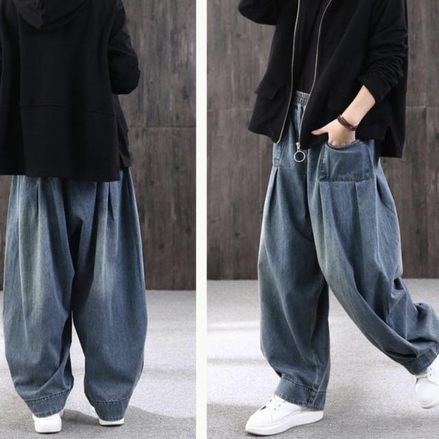 メーカー希望小売価格から30 Off サルエルパンツ レディース 秋 冬 30代 40代 イージーパンツ デニム ブラック ロング丈 無地 ウエストゴム ゆったり カジュアル 無地 シ 超特価激安 Www Centrodeladultomayor Com Uy