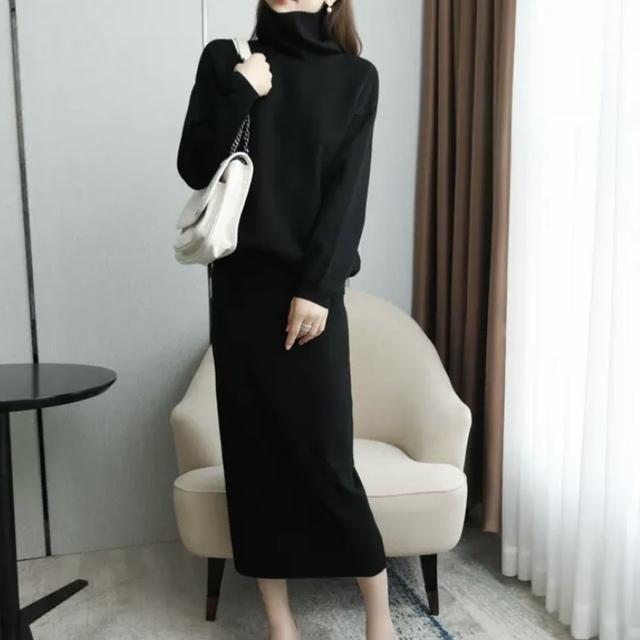 数量限定 ニットスカート セットアップ レディース フォーマル 大人 上品 お呼ばれ セットアップ セット ニットトップス ハイネック 長袖 タイトス 短納期 早者勝ち Desmarques Etvous Fr