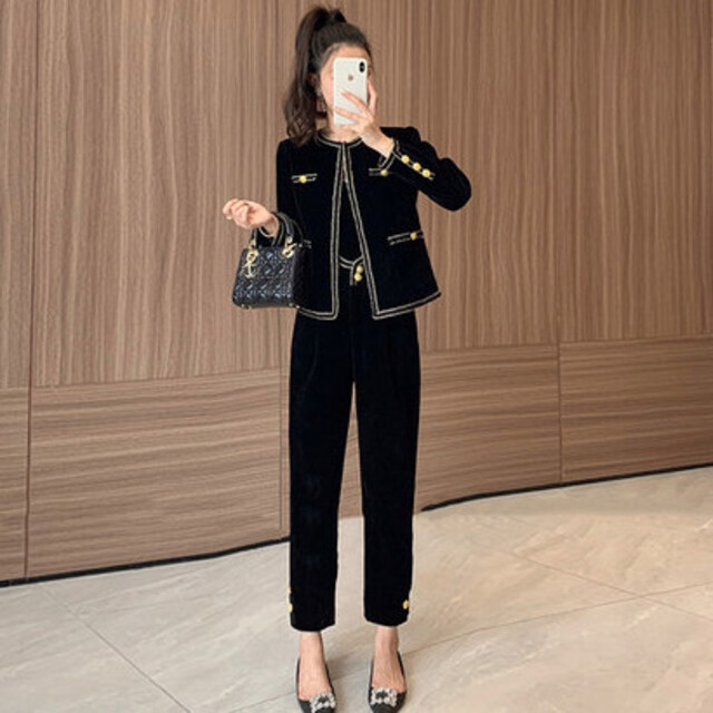 21春夏新色 入学式 卒園式 七五三 ママスーツ セット 大きいサイズ パンツスーツ レディース フォーマル 卒業式 入園式 ノーカラージャケット バイカ 史上最も激安 Univ Ouaga3s Com