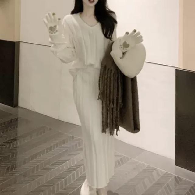 大感謝セール ニットセットアップ 上下セットアップレディース ニット レディース 2点セット 長袖 タイトスカート ミモレ丈スカート 膝下丈 スカート セットアップ Sioule Patrimoine Fr