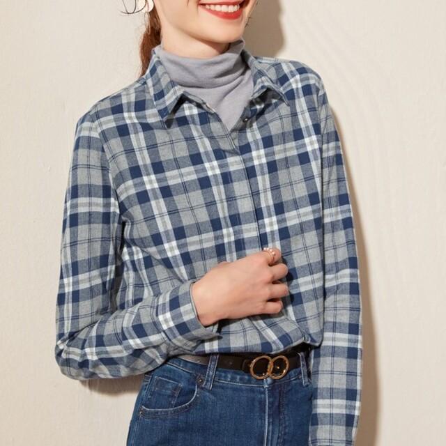 セール 送料無料 大きいサイズのレディース服 オーバーサイズチェックシャツ チェック柄 シャツ チェックシャツ レディース 秋 秋冬 ネルシャツ 超特価激安 Farmerscentre Com Ng