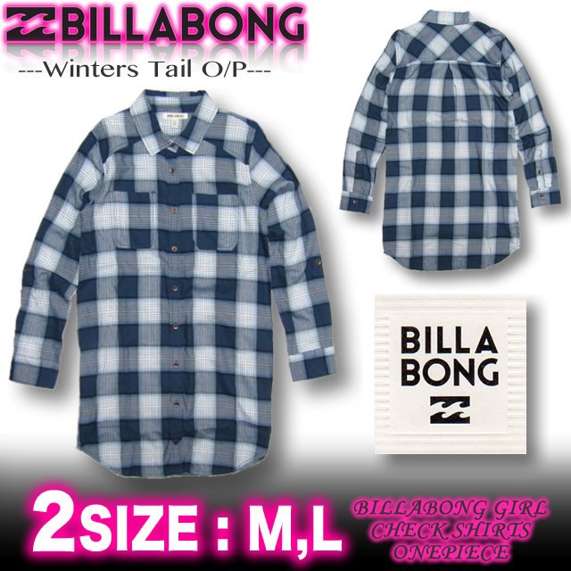 ビラボン Billabong レディース チェックシャツ ワンピース サーフ