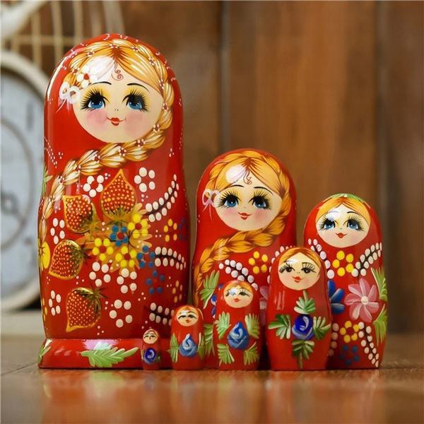 高い素材 ロシア 民芸 お土産 伝統 工芸 品 手作り品 マトリョーシカ人形 7個セット クリエイティブ かわいい 綺麗 女 飾り 分離 ドール プレゼ 新作saleセール30 Off Www Iacymperu Org