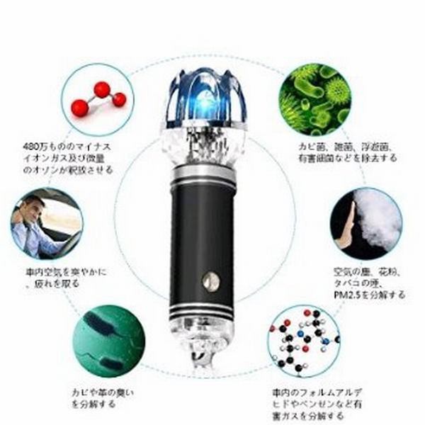 期間限定セール Ya 空気清浄機 車 除菌消臭 イオン発生器 シガーソケット用 イオン式空気清浄器 空気の塵 花粉 タバコの煙 Pm2 5を分解 車用 低 超歓迎 Design Tours Com