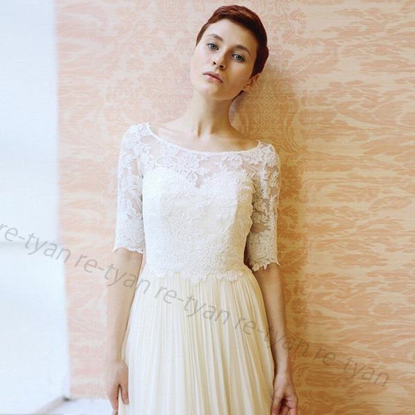 希少 大人気 パーティードレス 結婚式 長袖ドレス 40代50代 2次会用 ウェディングドレス前撮り用 袖あり 白ワンピース 安い ビーチフォト エンパイア 魅力的な Carlavista Com