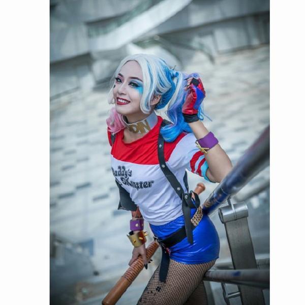 高い品質 Suicide Squad ハーレイ クイン コスプレ Hrleyquinn 4点服セット ハロウィン 変装 イベント 学園祭 文化祭 コスプレ小物 演劇 演出 日本最大級 Design Tours Com