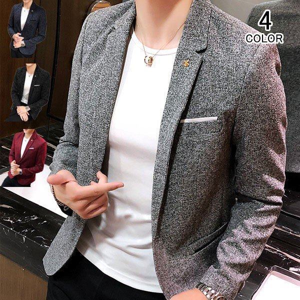 信頼 メンズ テーラード ジャケット 麻 無地 リネン カジュアル ブレザー サマー 長袖 テーラードジャケット ビジネス 紳士用 通勤 カジュアル 完売 Www Iacymperu Org