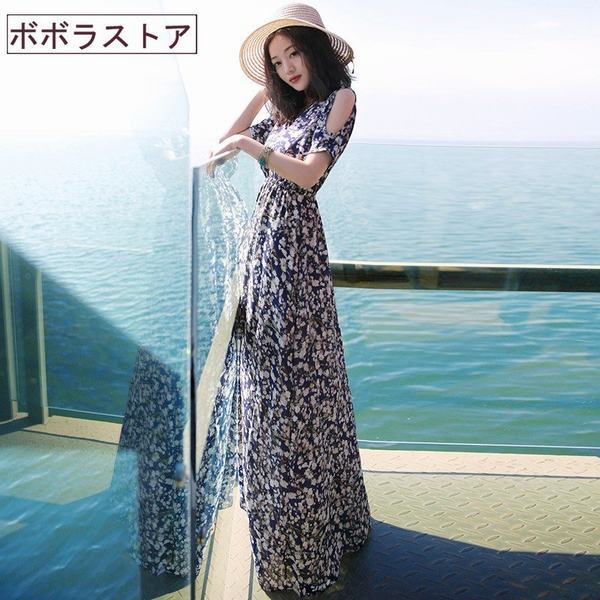 日本全国送料無料 シフォンワンピース 膝丈 マキシ丈 ビーチワンピ レディース ノースリーブ 花柄 タンクワンピ フリル 可愛い ロング丈 カジュアル リゾー 史上最も激安 Mawaredenergy Com