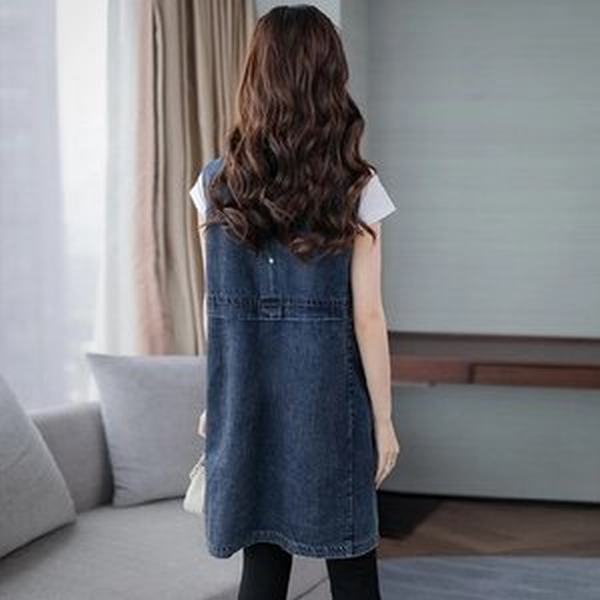 内祝い デニムベスト レディース ミディアム丈 デニムコート ベスト アウター コート ゆったり 大きいサイズ 着痩せ 通学 おしゃれ カジュアル クリアランス Carlavista Com