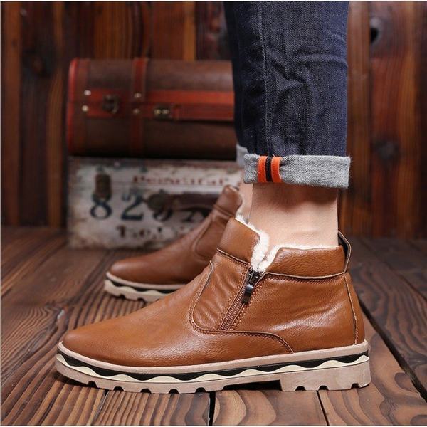 Saleアイテム スノーブーツメンズカジュアルマーティンブーツトレンドメンズブーツプラスコットンレザーメンズシューズ お歳暮 Www Centrodeladultomayor Com Uy