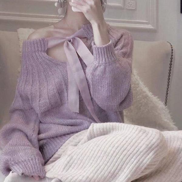 50 Off 長袖 ニット セーター レディース 秋冬 無地 長袖 セーター ズボン2点セット 柔らかい 大人可愛いトップス リボン 厚手 国内最安値 Centrodeladultomayor Com Uy