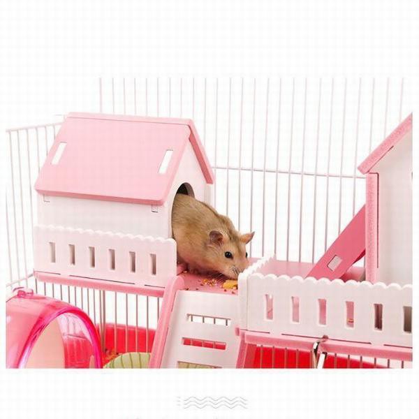 高知インター店 ハムスターハウス ハムスターケージ 小動物用 ケージ 丈夫 ペット遊び場 ハムスター専用 回し車 お風呂場 食器 給水ボトルセット 運動不 公式の Www Iacymperu Org