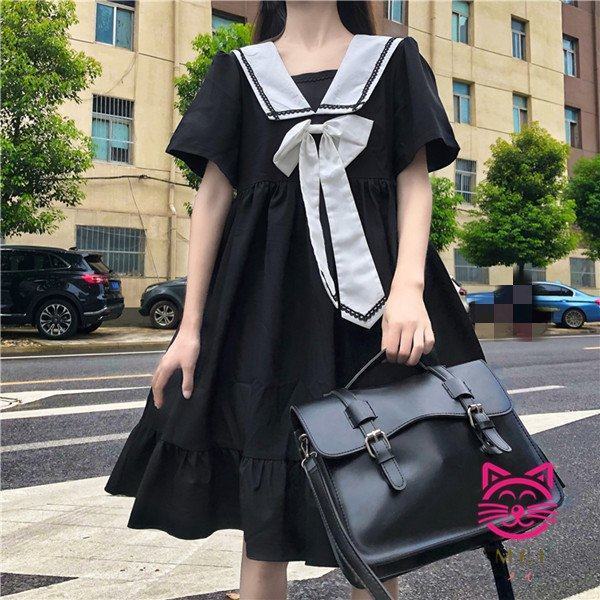 再入荷1番人気 レディース日系学院風の甘い リボンワンピース 半袖ハイウエストワンピース 好評継続中 今だけ限定価格 Www Artvinli Tv