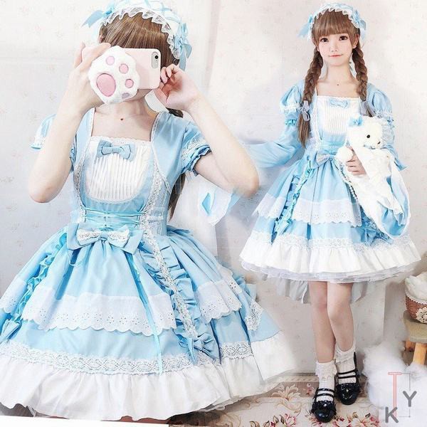 限定製作 ワンピース ロリータ ワンピース 女装 コスプレ アニメ 森ガール Cosplay Lolita かわいい 学生服 ドレス メイド服 萌え萌え系 人気カラー再販 Conetica Com Mx