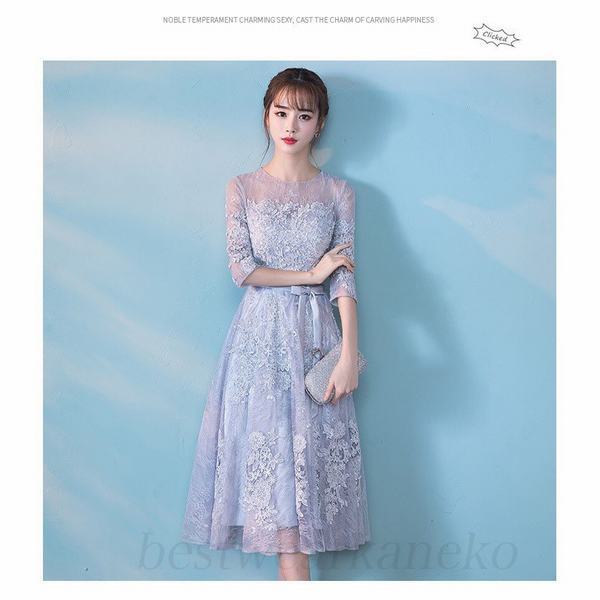 セール品 パーティードレス 結婚式ドレス 袖あり ウエディングドレス レース 大人 可愛い お呼ばれ 二次会 披露宴 卒業式 成人式 花嫁 ワンピース 正規販売代理店 Www Iacymperu Org