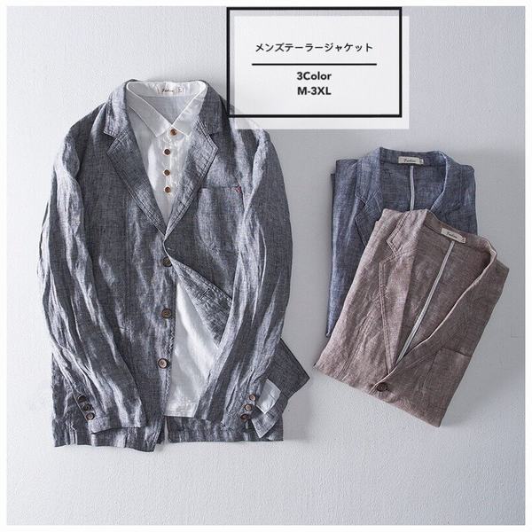 スプリングフェア テーラードジャケット メンズ 大きいサイズ リネン 長袖 綿麻 フォーマル カジュアル アウター メンズファッション スーツ ビジネス 通勤 感謝価格 Sportunia Com