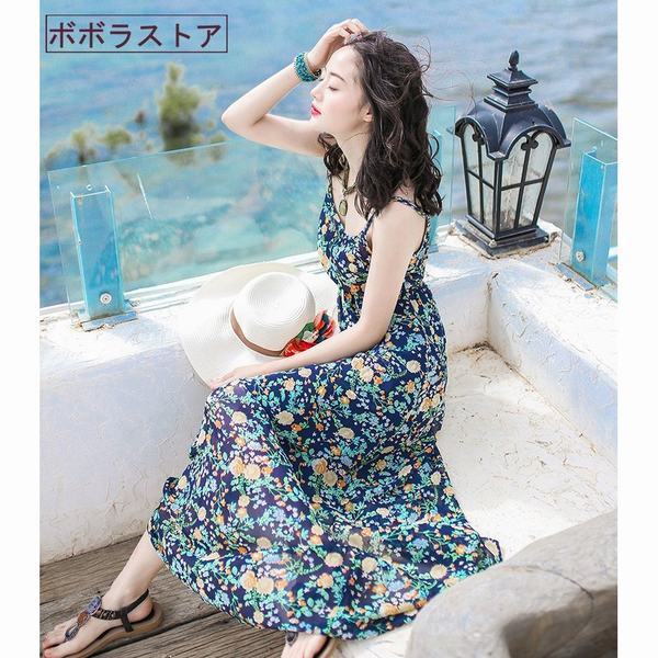 ランキング受賞 シフォンワンピース 膝丈 マキシ丈 ビーチワンピ レディース ノースリーブ 花柄 タンクワンピ フリル 可愛い ロング丈 カジュアル リゾー 史上最も激安 Carlavista Com