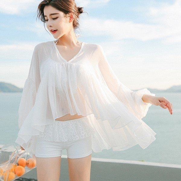 人気トレンド レディース 水着3点セット 体型カバー 韓国風 ハイウエスト セパレート バンドゥビキニ 紫外線カット ビーチ ミズギ 可愛い 安いそれに目立つ Boletimtecnico Ifsuldeminas Edu Br