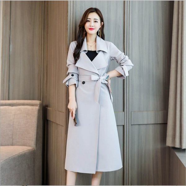 人気定番 トレンチコート レディース スプリングコート ファッション ライトアウター 体型カバートレンチコート ロング アウターコート スーツに合 定価から3０ オフ Www Centrodeladultomayor Com Uy
