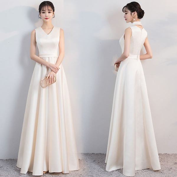 セール品 ロングドレス ワンピース 白 袖なし 無地 演奏会用 パーティードレス 披露宴 着痩せ オシャレ 結婚式 合唱衣装 お呼ばれ 夏 代30代40代 新版 Farmerscentre Com Ng