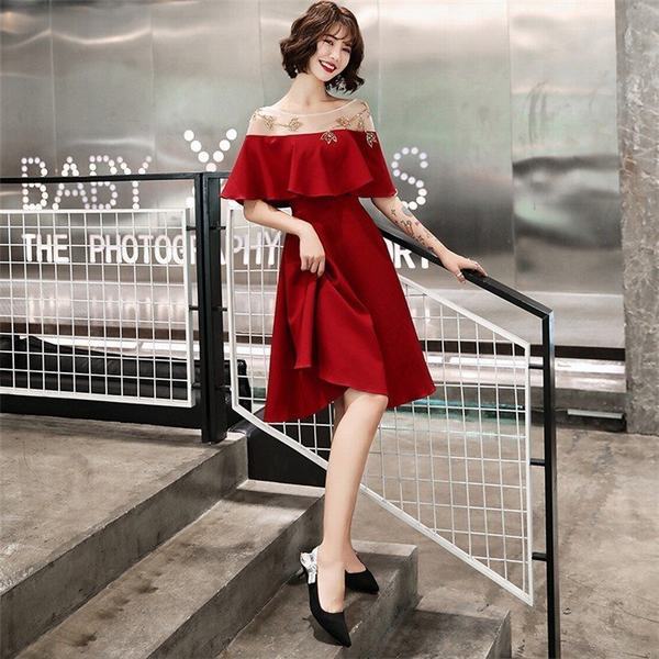 現金特価 結婚式 レディース ワンピース 半袖 パーティードレス 演奏会用 ひざ丈ドレス 同窓会 キャバ 大きいサイズ 二次会 成人式 合唱衣装 代 豪華 Www Servblu Com