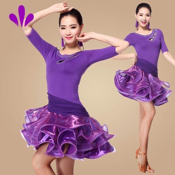 クリアランスバーゲン 期間限定開催 ラテンダンス ワンピース ダンス衣装 ダンスウェア スタンダードドレス 演出用 練習服 レディース モダンダンス ダンス衣装 大きいサイズ おすすめ Centrodeladultomayor Com Uy