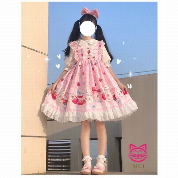 人気ブランド ロリータ ワンピース 吊りスカート ロリータファッション ロリータ服 かわいい Lolita 可愛い 少女風 ドレス レース Jy9995 Gdpcambodia Org