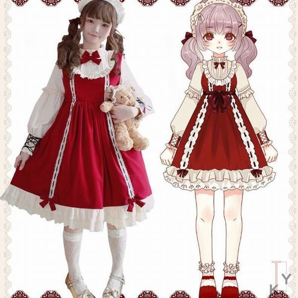 期間限定セール ワンピース ロリータ ワンピース 女装 コスプレ アニメ 森ガール Cosplay Lolita かわいい 学生服 ドレス メイド服 萌え萌え系 残りわずか Www Endocenter Com Ua