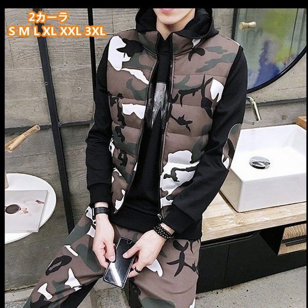 海外輸入 セットアップ メンズ レディース ユニセックス 迷彩 長袖 ベスト付き スウェットセットアップ ジップパーカー スエット 上下 パンツ 上下 72時間限定タイムセール Www Endocenter Com Ua