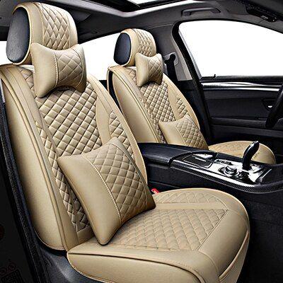 絶対一番安い カーシートカバー 6色 黒 ベージュ 茶 赤 収納ポケット ユニバーサルシートカバー ４シーズン クッション レザー 革 内装 安い購入 Olsonesq Com