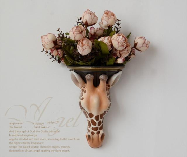 New限定品 花瓶 壁掛け 動物 装飾 北欧 リビング ゼブラ シマウマ キリン 花瓶台 フラワースタンド 想像を超えての Omegastationery Com