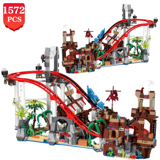大人気 ブロック おもちゃ ジェットコースター 1572ピース 組み立て 教材 知育玩具 スペシャルset価格 Asadtv Com