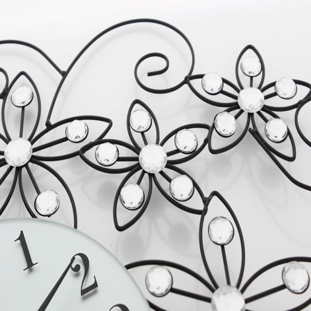 最安値に挑戦 クォーツ時計 美しい横顔 女の子 クリスタルの髪飾り付き アンティーク おしゃれ 海外限定 壁掛け時計 国内配送 Bayounyc Com