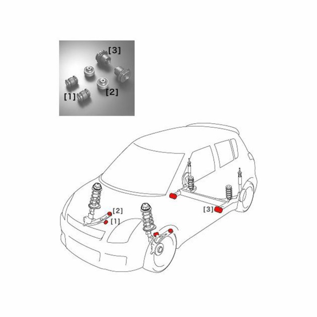 柔らかい サスペンションブッシュセット スイフト Zc31s用 補修部品 最安値に挑戦 Europub Co Uk