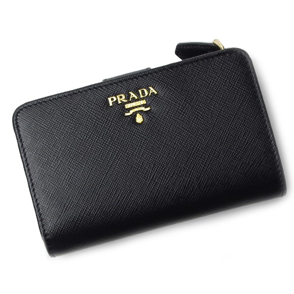 プラダ 折財布 1ml225 Saffiano Metal Oro Nero ブラック Pradaの通販はau Wowma ワウマ カミーノ 商品ロットナンバー