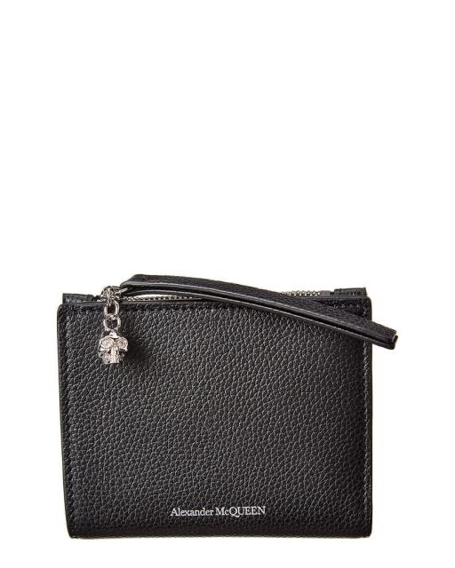 【誠実】 Alexander McQueen アレキサンダーマックイーン ファッション 財布 Alexander Mcqueen Leather Bifold Wallet Black, アッドルージュ a6e1db7f