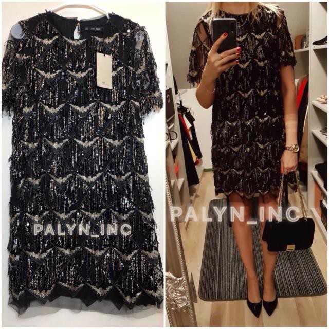 fringed sequin dress zara