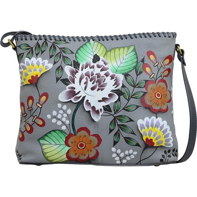新着 ANNA by Anuschka ファッション バッグ ANNA by Anuschka Hand Painted Leather Shoulder Bag Leather Handbag NEW, 兵庫県朝来市 1892f0db