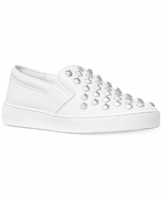 mk white slip on sneakers