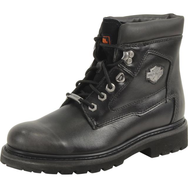 一番の シューズ ブーツ Harley Davidson Mens Bayport Black/Silver Distressed Work Boots Shoes D93427, 池田洋品店 bdabc379