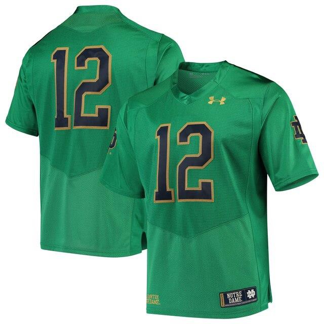【送料無料キャンペーン?】 Under Armour アンダー アーマー スポーツ用品 Under Armour #12 Notre Dame Fighting Irish Green Premier Football Jersey, せんたく日和 5da1f0ad