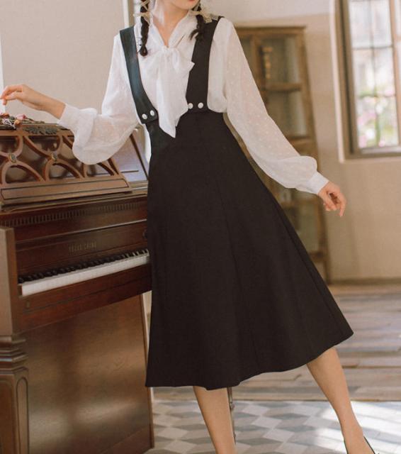 秋新作 ボウタイワンピース レトロ ワンピース ロング ミモレ丈 モノトーン フレア Aライン ドット シースルー セクシー ゆったりめ ガーの通販はau Pay マーケット ａｍｉｃｏｍｓｈｏｐ 商品ロットナンバー