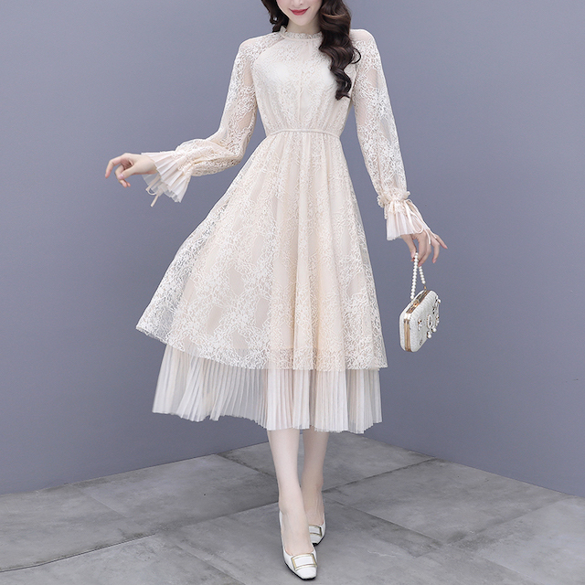 即納 全国送料無料 結婚式 お呼ばれ 40代 30代 ワンピース 大きいサイズ 長袖 秋冬ドレス 膝丈ワンピース レースアップ 長袖秋冬物 パーティードレス ワンピ 爆熱 Www Centrodeladultomayor Com Uy