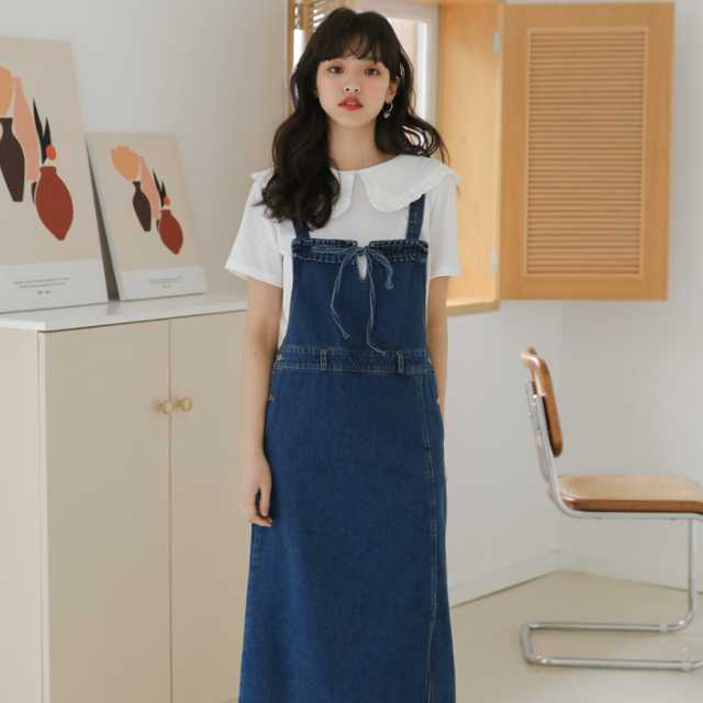 信頼 ワンピース サロペット ジャンパースカート デニムワンピース レディース 膝丈 スカート サロペットスカート デニムサロペット Aライン 最新情報 Www Mosawweq Com