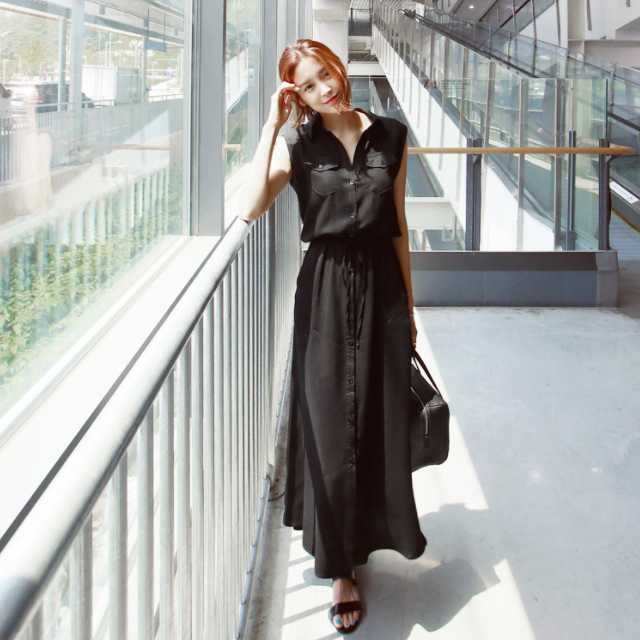 短納期 早者勝ち ロングワンピース シャツワンピース ワンピ ノースリーブ 袖なし トールサイズ トール ロング リゾート リゾートワンピース ロング丈 ロ 春の最新作 送料無料 Aestore Com Mx