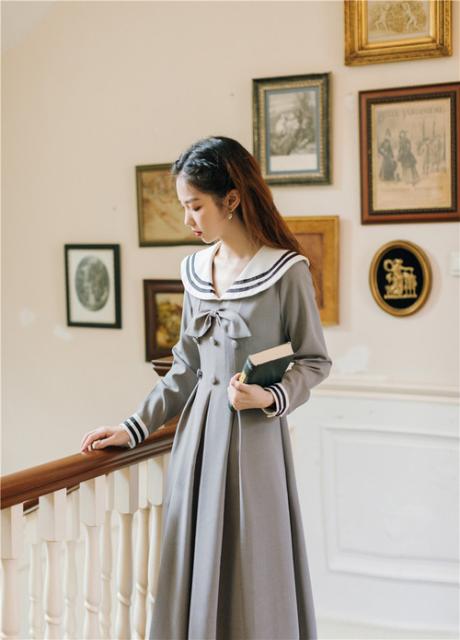 新作saleセール30 Off ロリータワンピース 長袖 クラシカル ワンピース セーラー ミモレ丈 ヴィンテージ 清楚 ゆるふわ 女の子 フェミニン ロリィタ ロリータ 新色追加 Centrodeladultomayor Com Uy