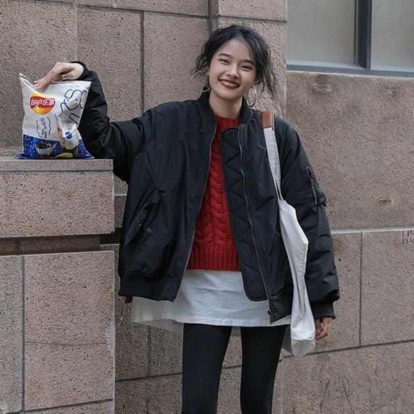 なコーデに アウター ストリート 秋 冬 大きの通販はau Pay マーケット Urubei ウルベイ Au Pay マー レディース Ma 1 ブルゾン ジャンパー ショート丈 長袖 オーバーサイズ レディース アウター カジュアル ℝなコーデに