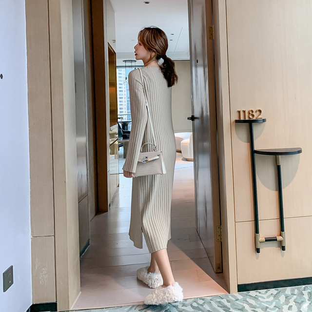 ワンピ ニット シンプル ロング丈レディースの通販はau Pay マーケット Showerstreet 商品ロットナンバー ロングワンピース ニットワンピース 大きいサイズ ラウンドネック無地 タイト ノーブラン