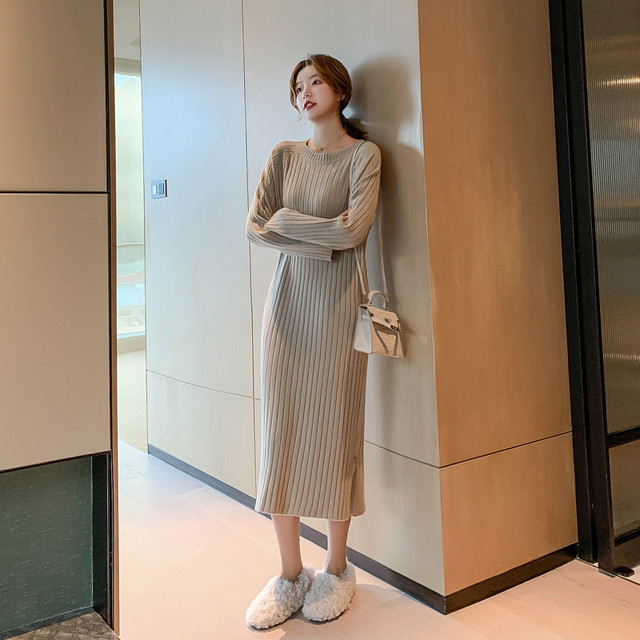 ワンピ ニット シンプル ロング丈レディースの通販はau Pay マーケット Showerstreet 商品ロットナンバー ロングワンピース ニットワンピース 大きいサイズ ラウンドネック無地 タイト ノーブラン
