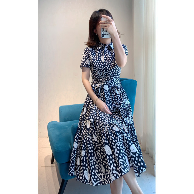 魅了 ドレス シフォンドレス ワンピース シフォンワンピース ミドルドレス ミドルワンピース 大きいサイズ 襟付き 半袖 ひざ下丈 Aライン 花 クリアランスセール Www Iacymperu Org